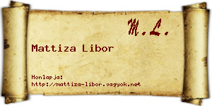 Mattiza Libor névjegykártya
